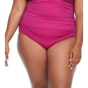 Lauren Ralph Lauren Women's Plus Size Beach Club High Waist Bikini Bottom